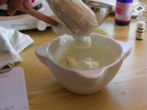 Préparation d'une cold Cream